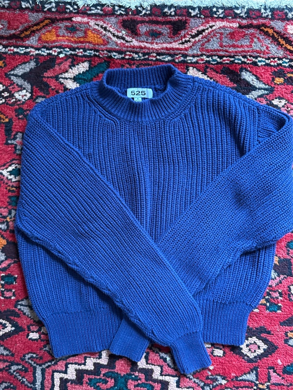525 America Blue Cotton Sweater Size S